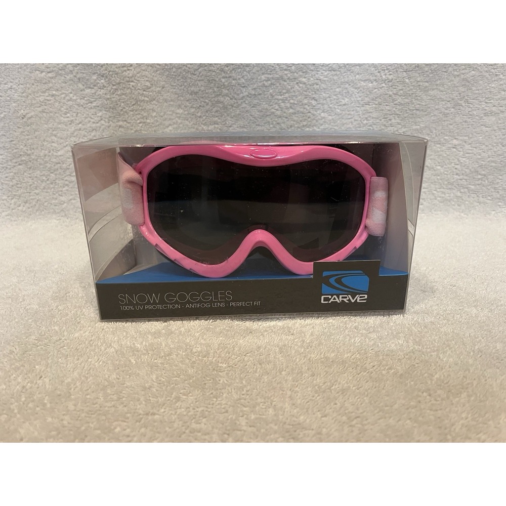 NIB Carve Snow Goggles 6142 Insight Pink Frame Smoke Iridium Lens Youth Adult
